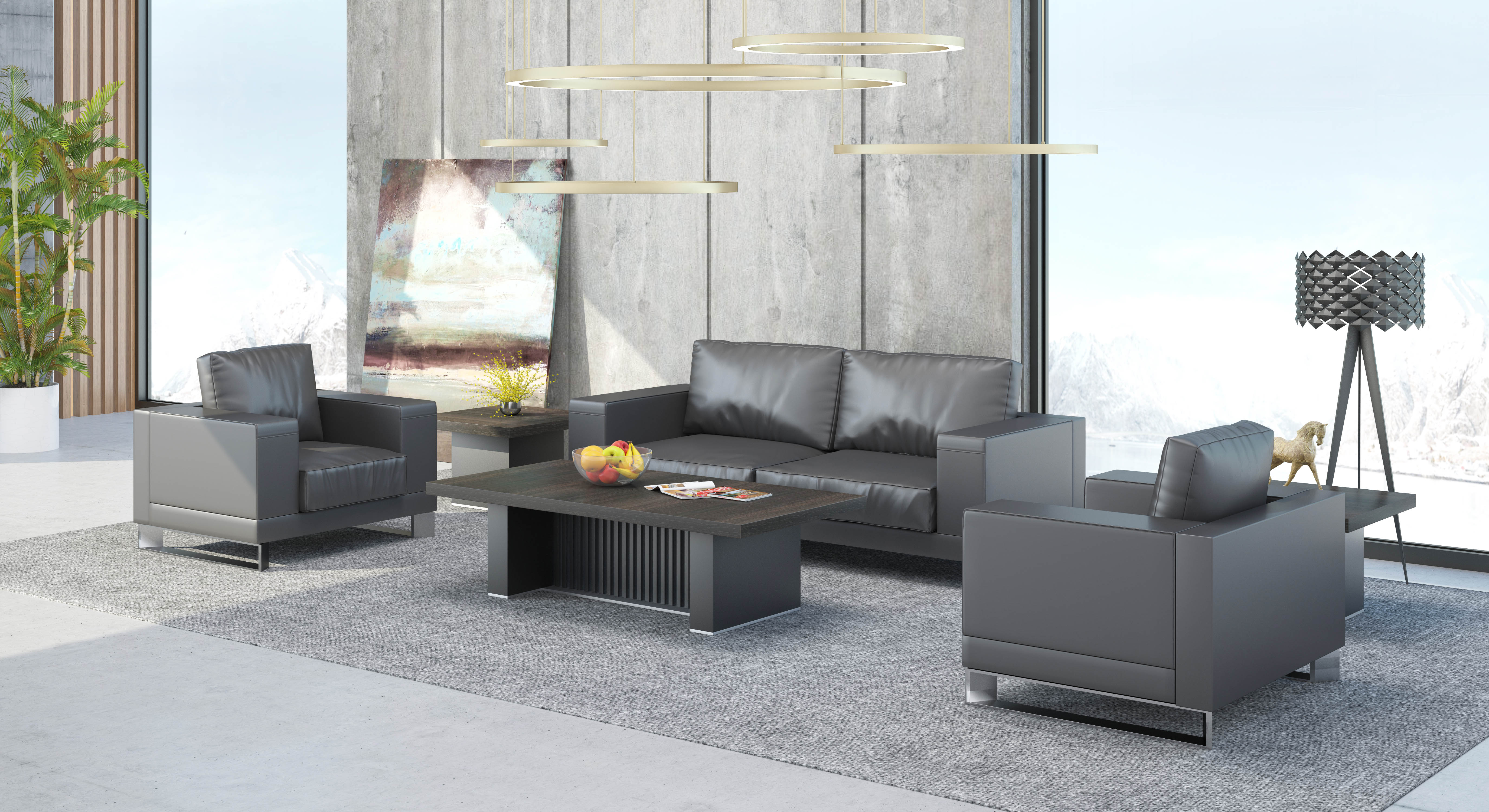 高檔真皮辦公沙發系列